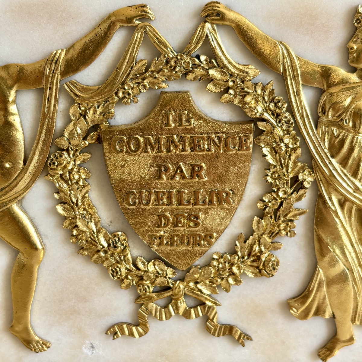 Étienne Blavet (1751-1827)  Putti groupe bronze doré marbre époque Empire début du XIXe siècle -photo-7