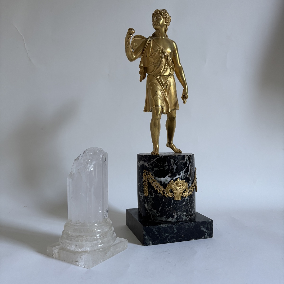 Grand Tour Antique Rock Crystal Column  Curiosity Cabinet (kunstkammer)-photo-2