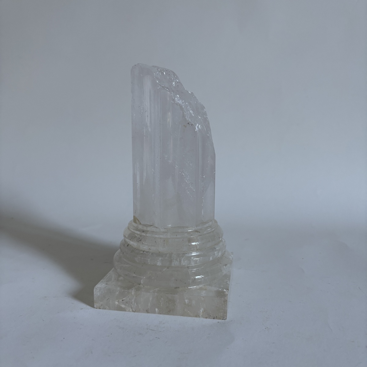 Grand Tour Antique Rock Crystal Column  Curiosity Cabinet (kunstkammer)-photo-3