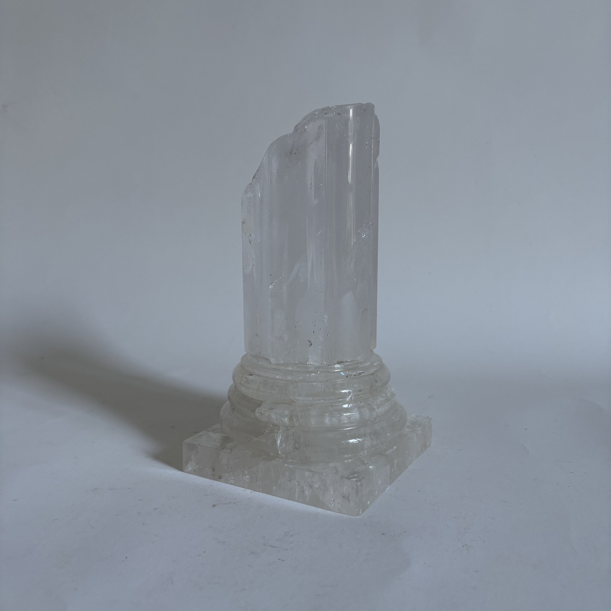 Grand Tour Antique Rock Crystal Column  Curiosity Cabinet (kunstkammer)-photo-2