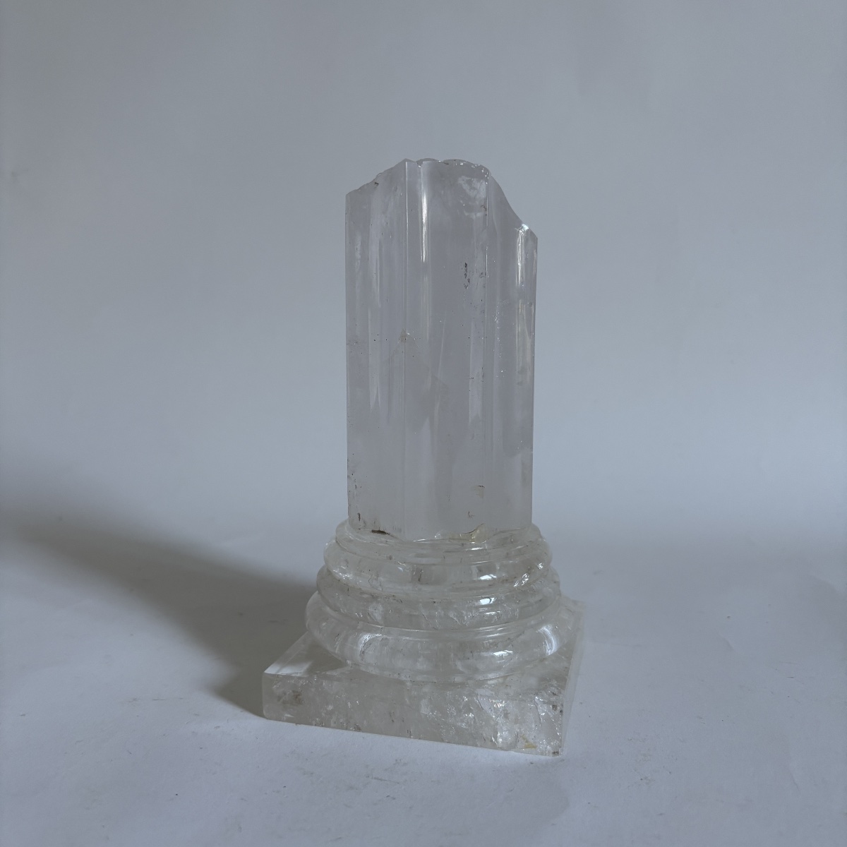 Grand Tour Antique Rock Crystal Column  Curiosity Cabinet (kunstkammer)-photo-3