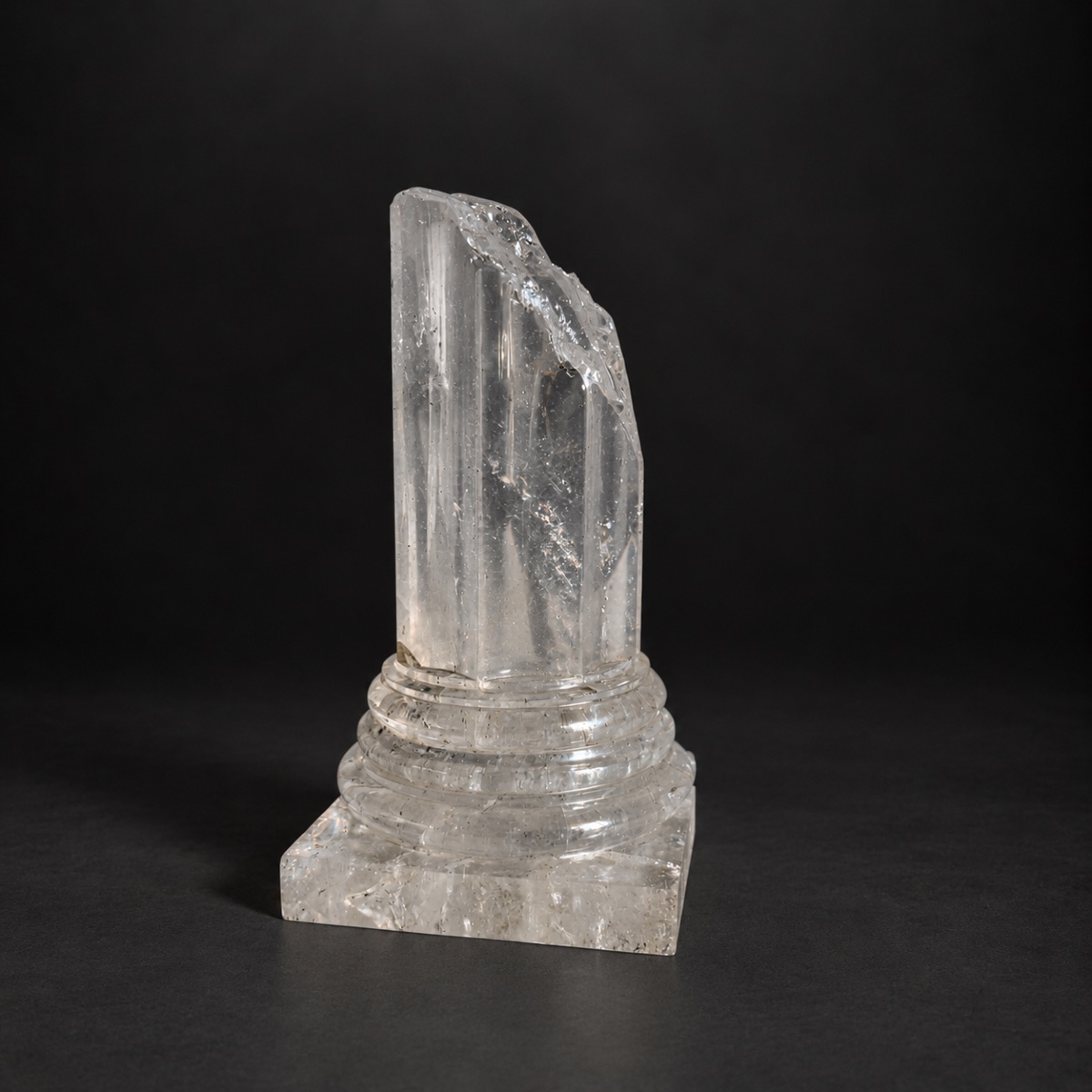 Grand Tour Antique Rock Crystal Column  Curiosity Cabinet (kunstkammer)