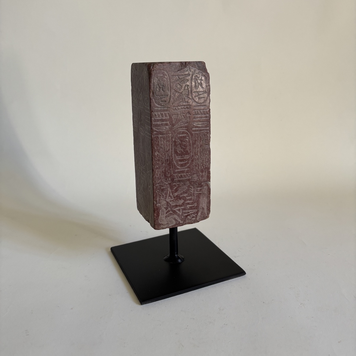 Benedetto Boschetti Obelisk Fragment, Lateran, Rosso Antico Marble, Souvenir From The Grand Tour, 19th Century-photo-3