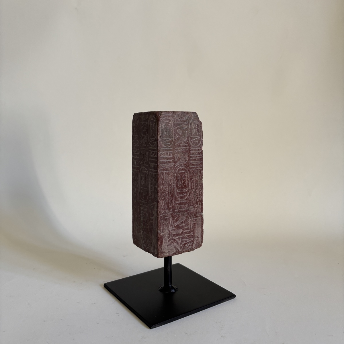 Benedetto Boschetti Obelisk Fragment, Lateran, Rosso Antico Marble, Souvenir From The Grand Tour, 19th Century-photo-1