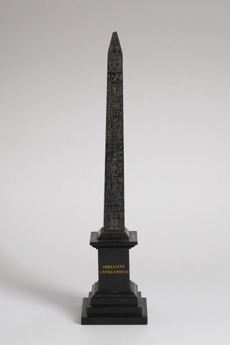 Benedetto Boschetti Obelisk Fragment, Lateran, Rosso Antico Marble, Souvenir From The Grand Tour, 19th Century-photo-7