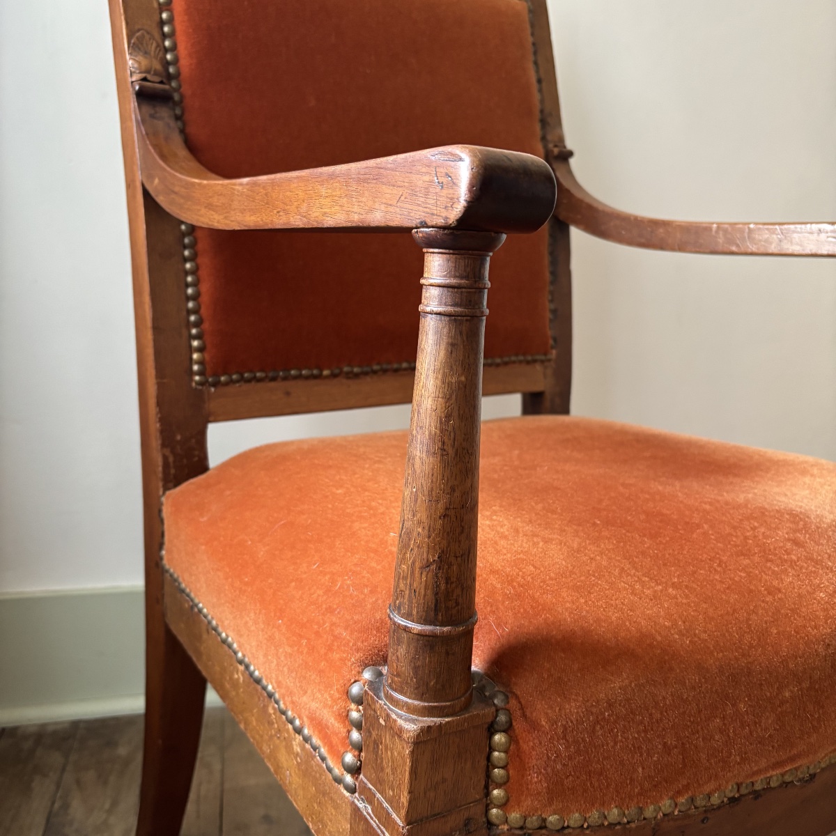 Jacob Freres Empire-style Mahogany Armchair, Stamped “imperial” Model, Early 19th Century, Circa 1800-photo-2
