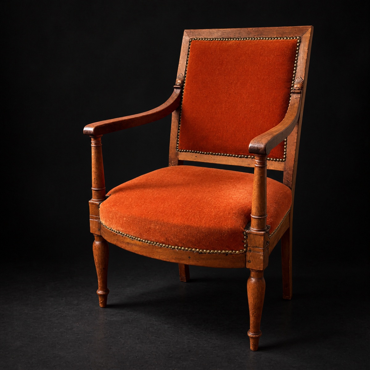 Jacob Freres Empire-style Mahogany Armchair, Stamped “imperial” Model, Early 19th Century, Circa 1800