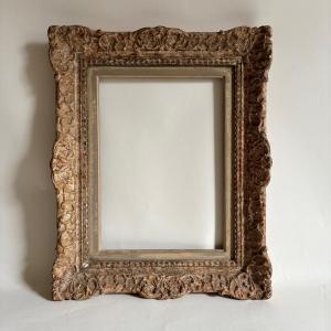 Cadre Montparnasse ancien Maison GAULT RG bois 4 F figure  33 x 24 cm régence 