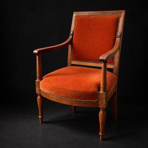 Jacob Freres Empire-style Mahogany Armchair, Stamped “imperial” Model, Early 19th Century, Circa 1800