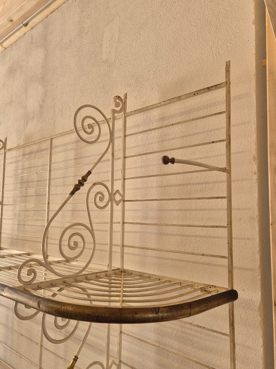 Wrought Iron Baker's Rack Shelf 19th -photo-1