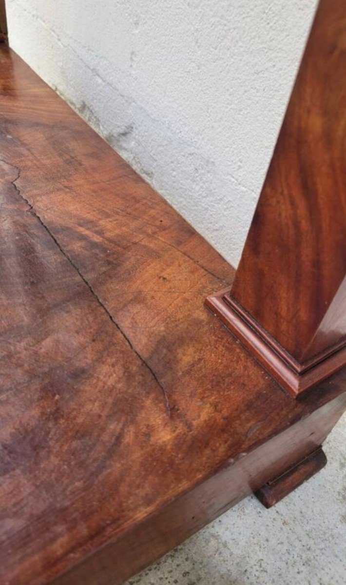 Empire Console In Mahogany And Bronze 19th -photo-7