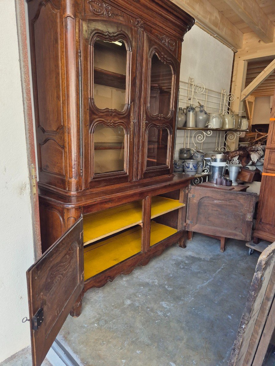  Buffet Dit Deux Corps En Chêne Massif, d'époque Louis XV.-photo-3