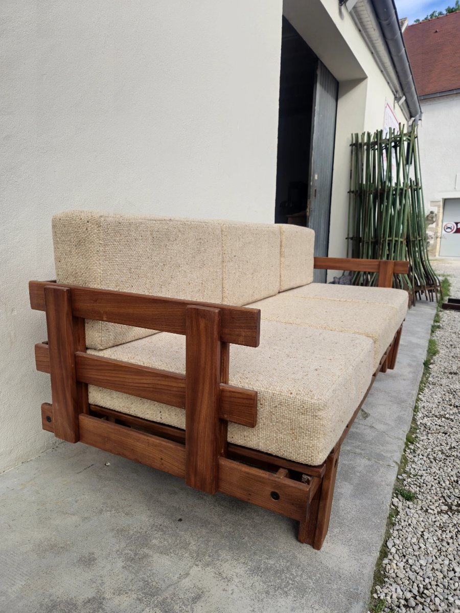 Vintage Design 3 Seater Sofa Bed-photo-3