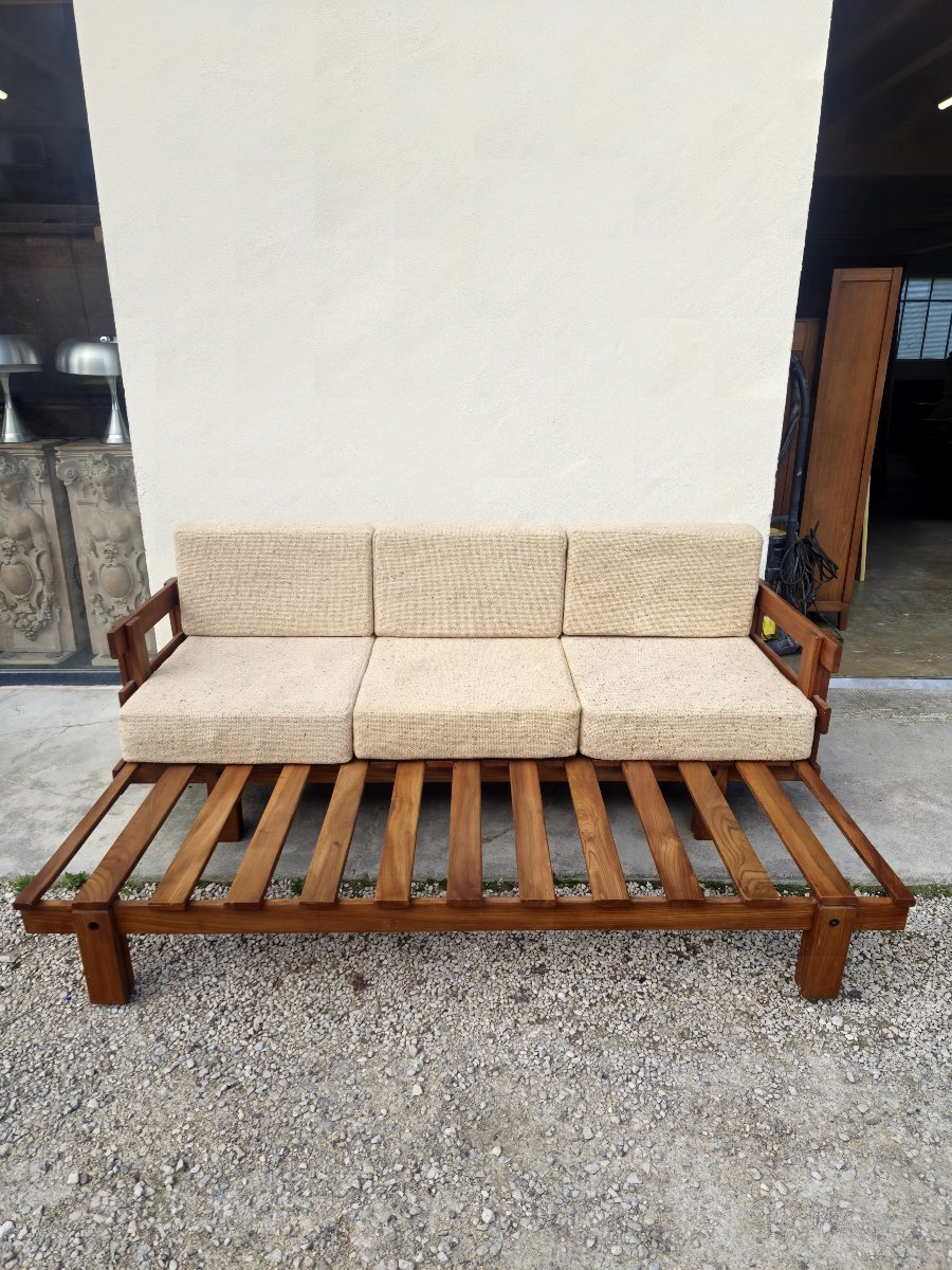 Vintage Design 3 Seater Sofa Bed-photo-4