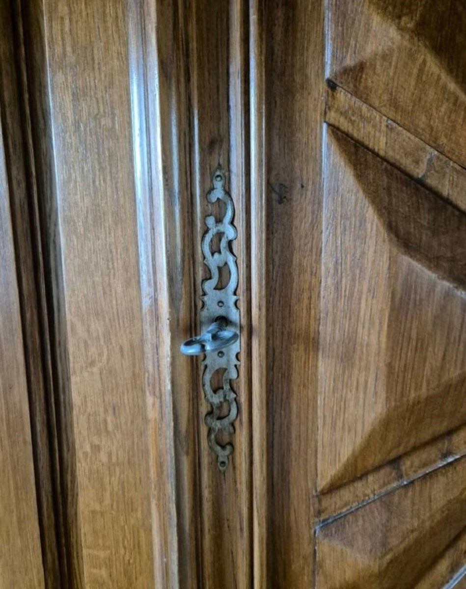 Bonnetière Called Standing Man In Solid Oak With Diamond Points, Louis XIII Style-photo-2