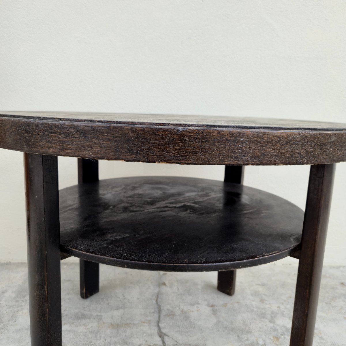 Round Art Deco Coffee Table From The 1930s -photo-2
