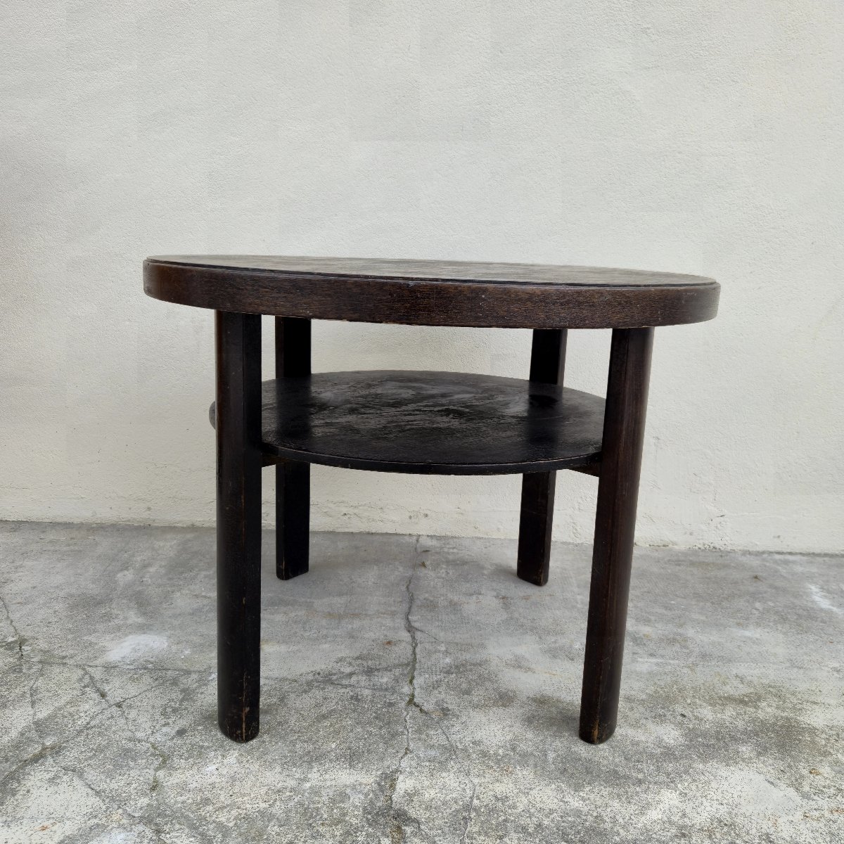 Round Art Deco Coffee Table From The 1930s -photo-3