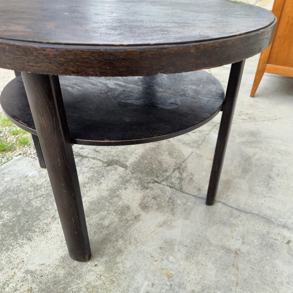 Round Art Deco Coffee Table From The 1930s -photo-3