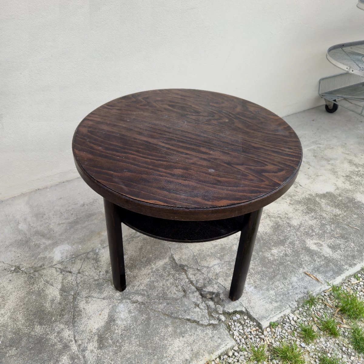 Round Art Deco Coffee Table From The 1930s -photo-4