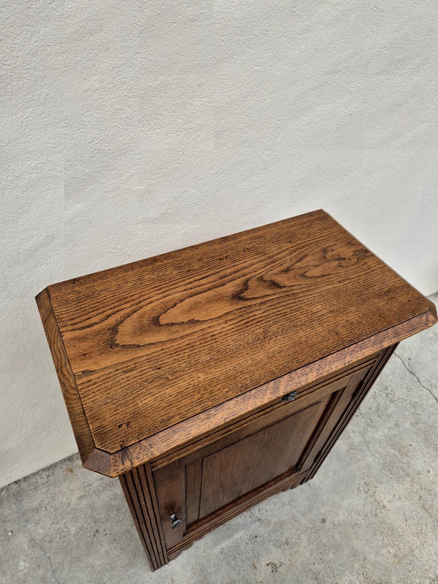 Solid Oak Jam Jar, Art Deco Style, 1930/1940 -photo-8
