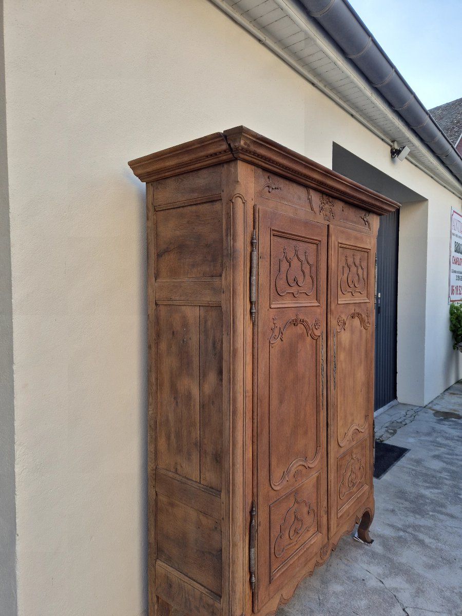 Armoire d'époque Louis XV 18éme en chêne massif Aérogommer -photo-4