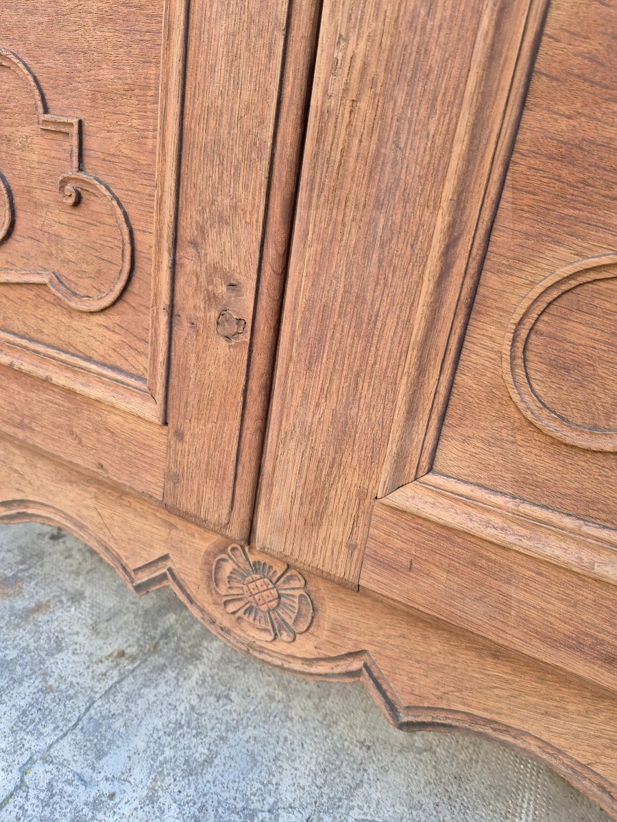 Armoire d'époque Louis XV 18éme en chêne massif Aérogommer -photo-3