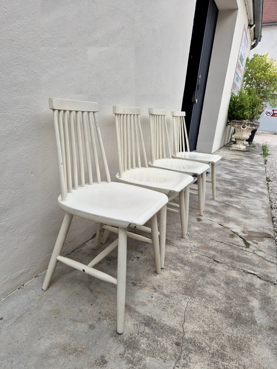 Vintage 1950s Danish Scandinavian Style Chairs-photo-2