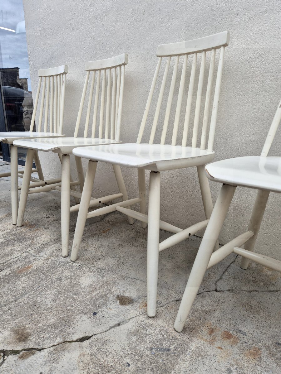 Vintage 1950s Danish Scandinavian Style Chairs-photo-3