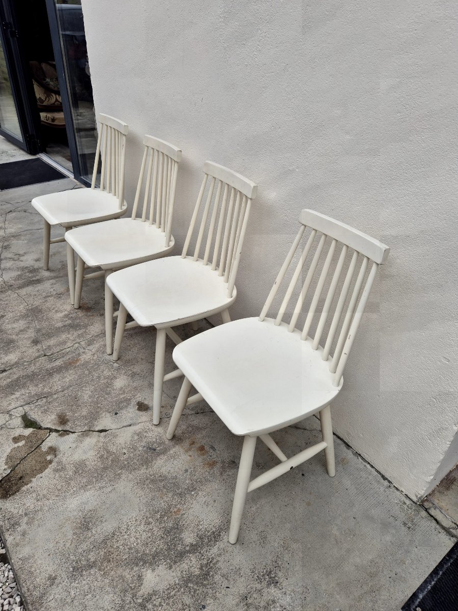 Vintage 1950s Danish Scandinavian Style Chairs-photo-4