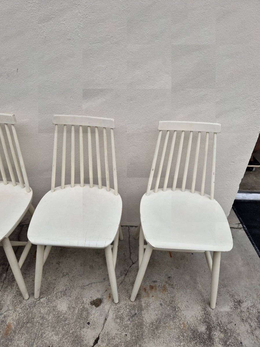 Vintage 1950s Danish Scandinavian Style Chairs-photo-5