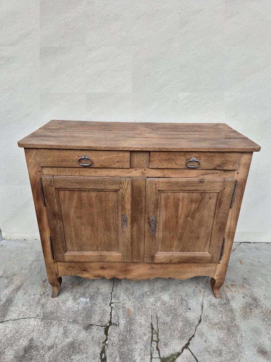 18th Century Louis XV Period Sideboard In Solid Oak -photo-2