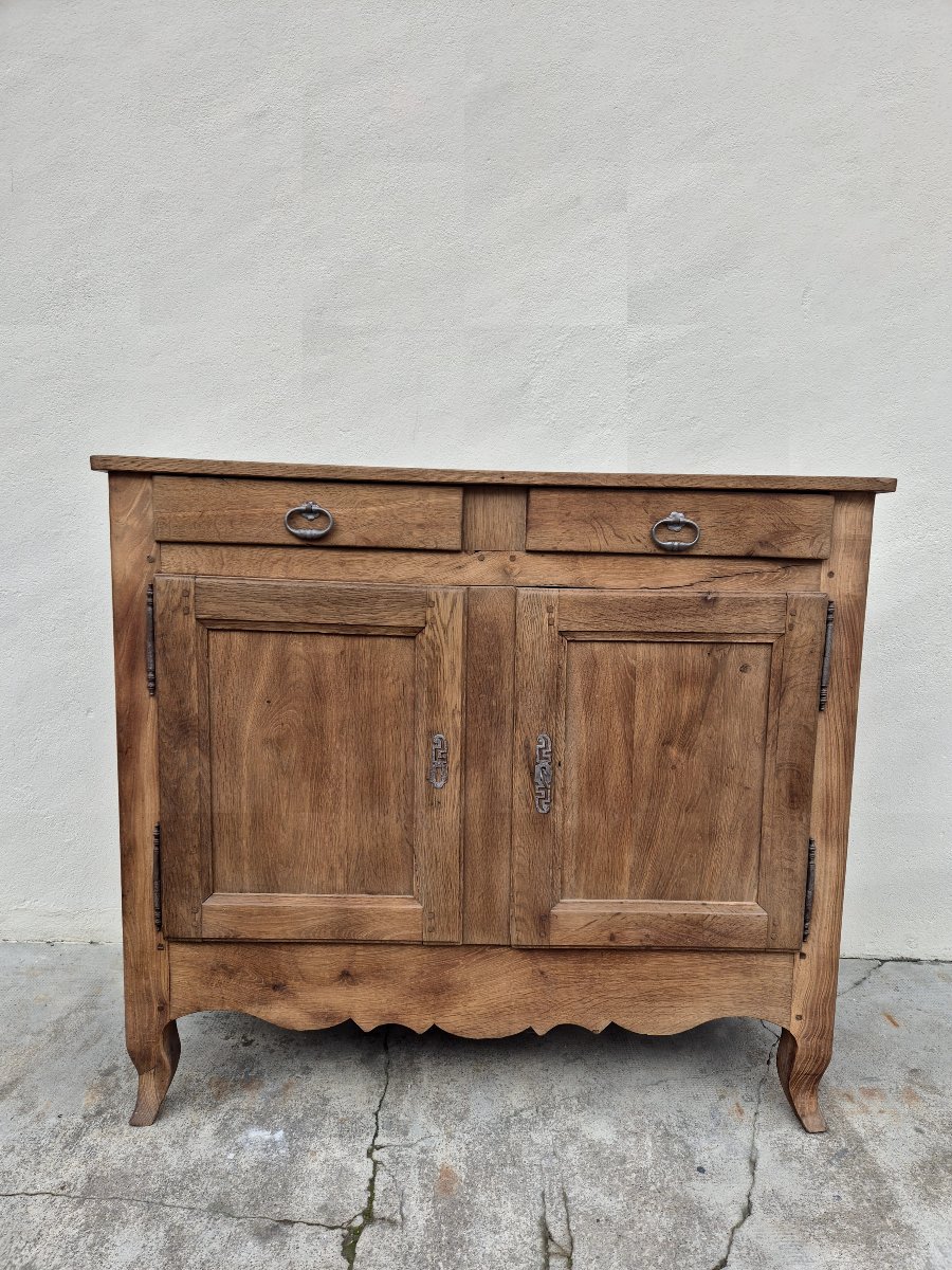18th Century Louis XV Period Sideboard In Solid Oak -photo-4