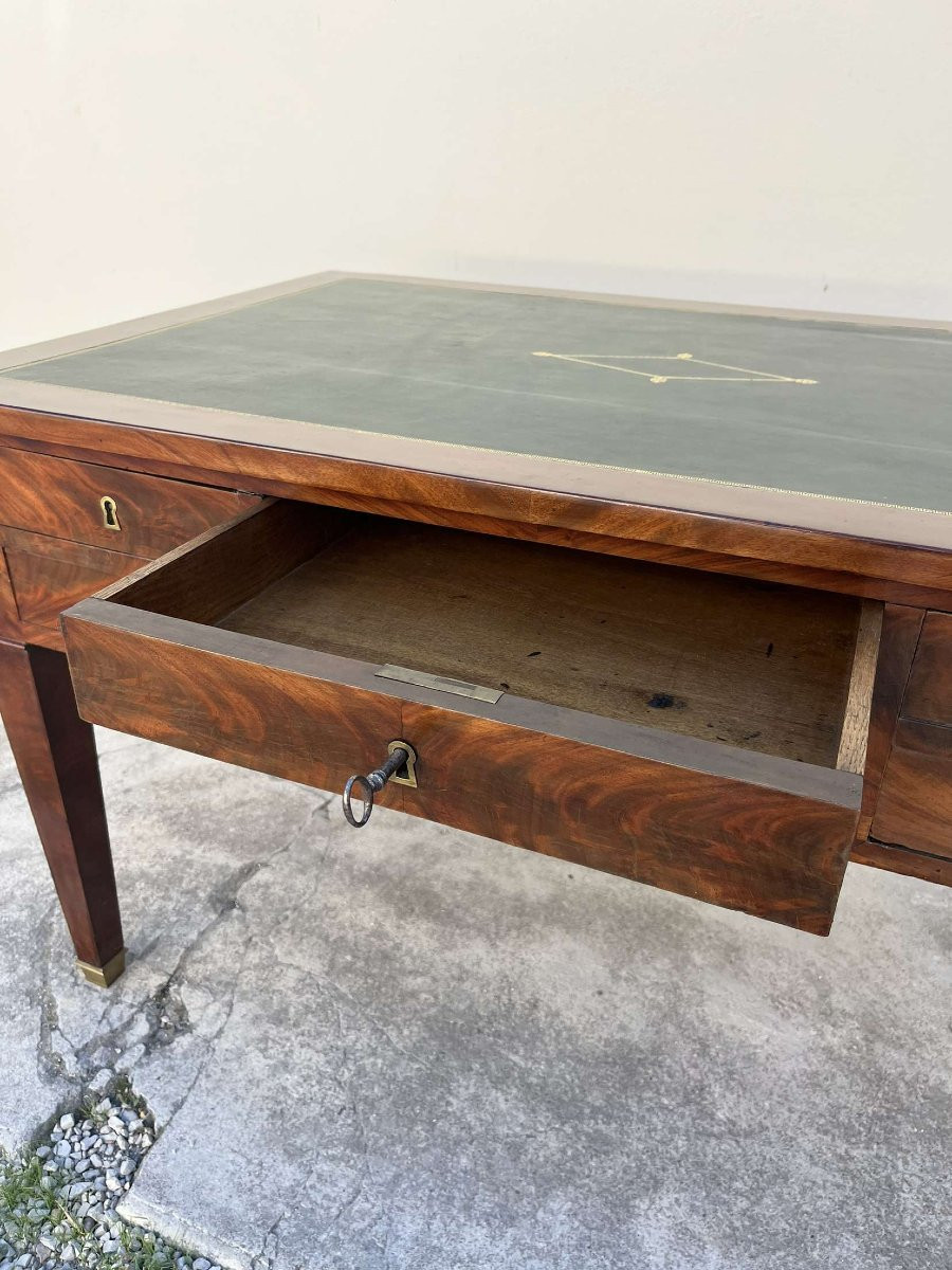 19th Century Empire Desk In Solid Mahogany -photo-2