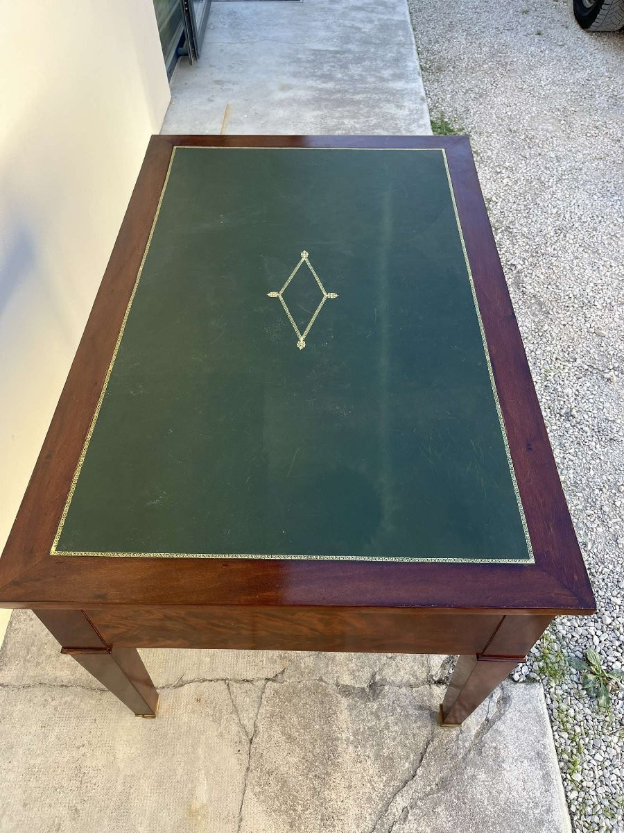 19th Century Empire Desk In Solid Mahogany -photo-5
