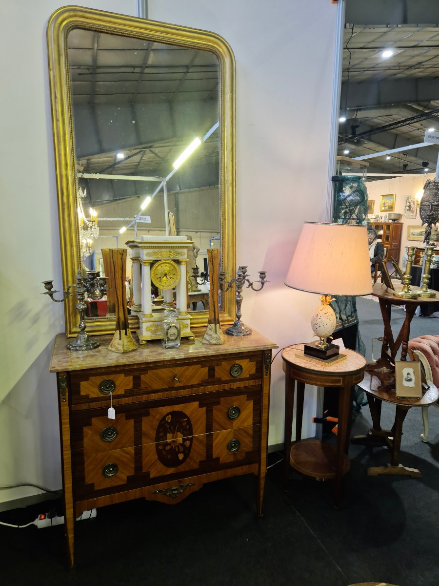 Vintage 1970s Travertine "ostrich Egg" Lamp In Maison Charles Style-photo-1