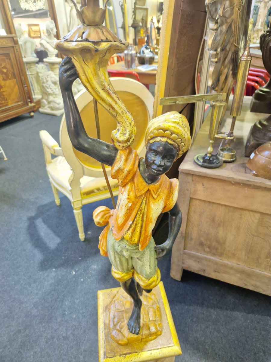 Nubian Torchlight Door In Richly Decorated Venetian Style Wood -photo-4