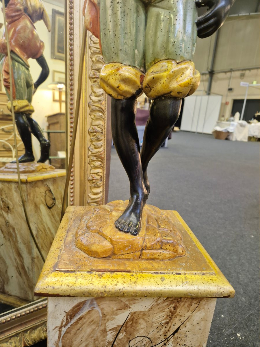 Nubian Torchlight Door In Richly Decorated Venetian Style Wood -photo-5