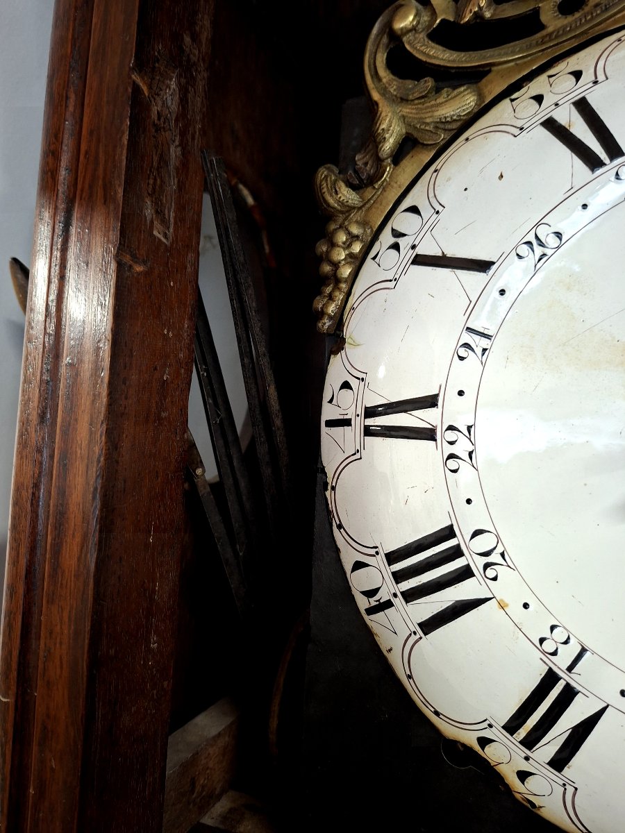 18th-century Comtoise Clock In Solid Walnut With 4 Bells -photo-1