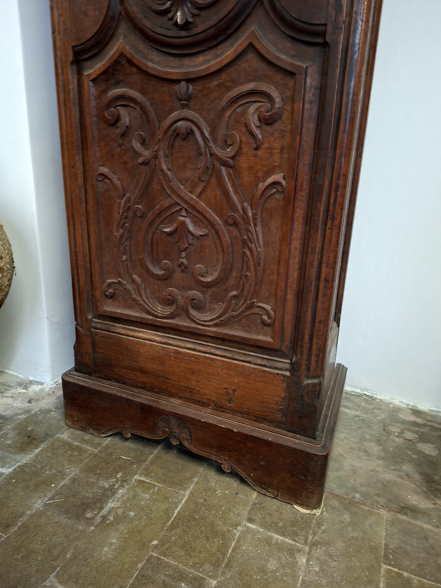 18th-century Comtoise Clock In Solid Walnut With 4 Bells -photo-6