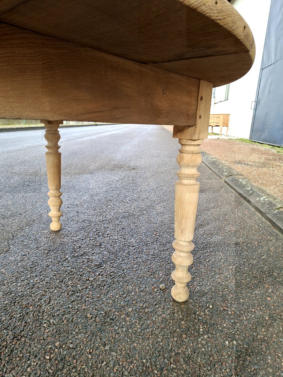 Antique Round Bistro Restaurant Table, 19th Century, Stripped -photo-1