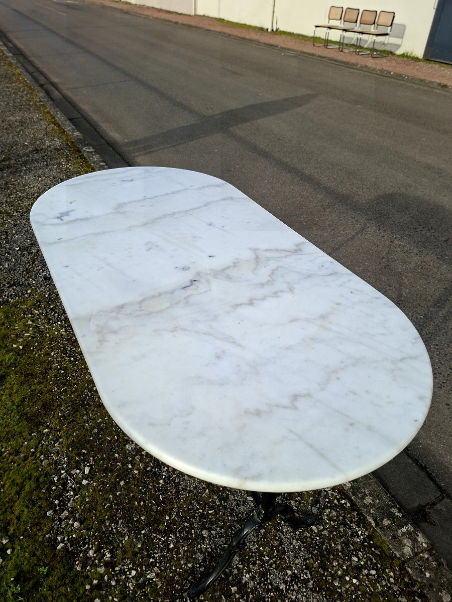 Marble Bistro/restaurant Table Made Of Marble And Cast Iron -photo-4