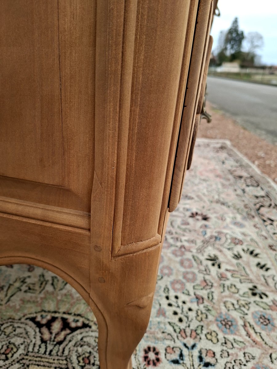 Antique Louis XV Style Chest Of Drawers, Stripped, With 3 Drawers -photo-8