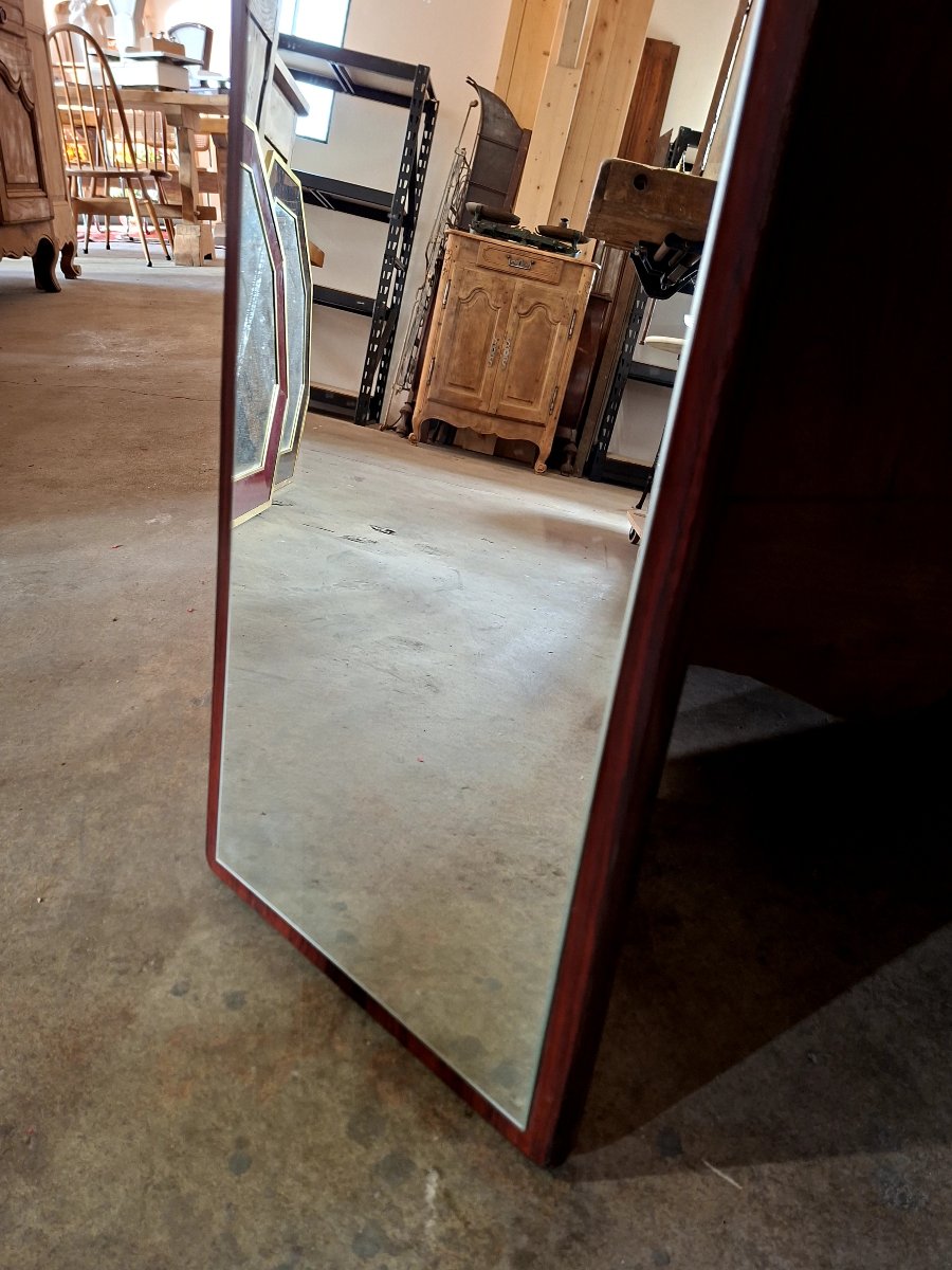 Miroir porte manteau vintage en palissandre de Rio 1960s design -photo-7