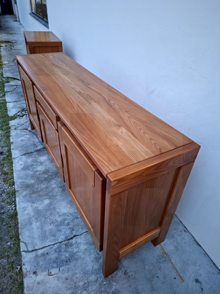 Enfilade Maison Regain en Orme massif 3 portes vintage -photo-4