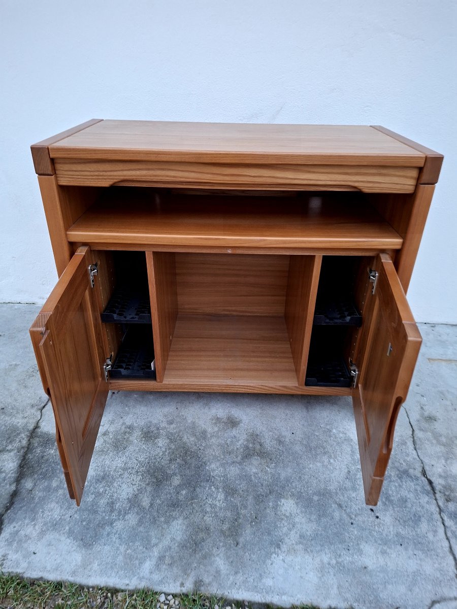 Meuble buffet TV Maison Regain en Orme massif vintage -photo-4