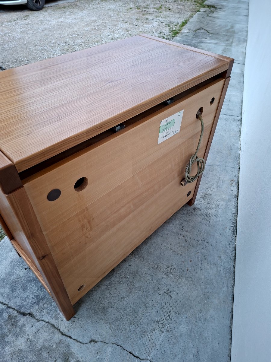 Meuble buffet TV Maison Regain en Orme massif vintage -photo-2