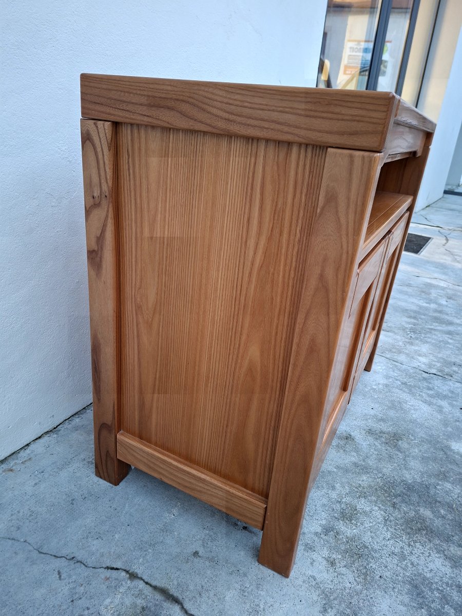 Meuble buffet TV Maison Regain en Orme massif vintage -photo-6