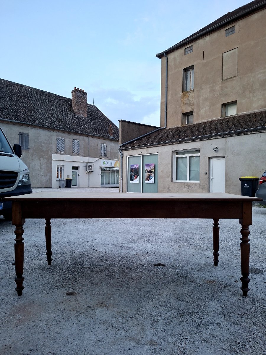 Louis Philippe Style Farm/trade/shop Table With 2 Drawers -photo-2