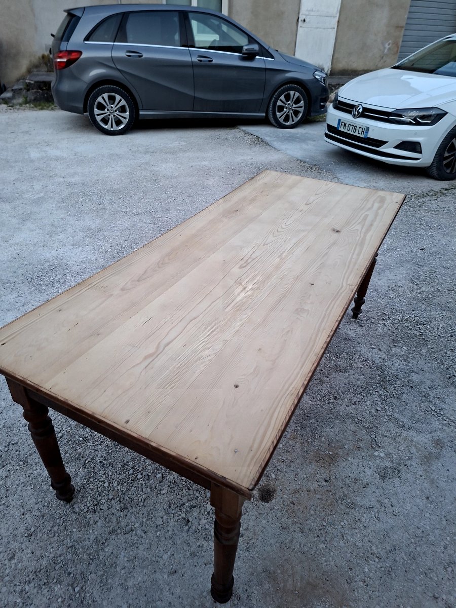 Louis Philippe Style Farm/trade/shop Table With 2 Drawers -photo-3