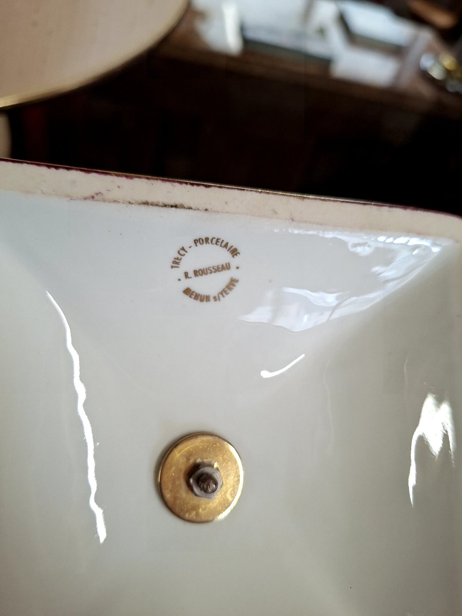 Vase en forme d'Amphore Médicis en porcelaine peint à la main -photo-3